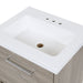 4" centerset predrilled white cultured marble sink top with integrated rectangular sink on Adrian vanity