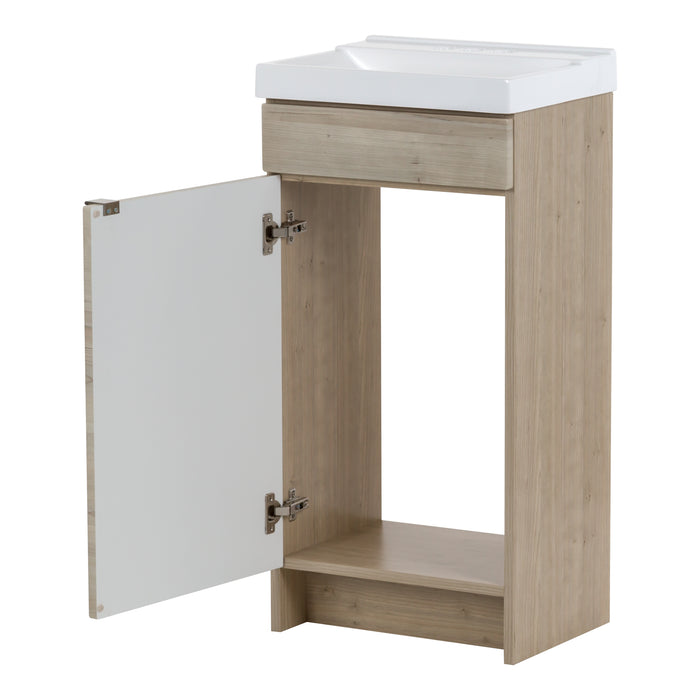 17" Small Bathroom Vanity With White Sink Top
