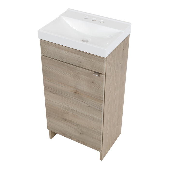 17" Small Bathroom Vanity With White Sink Top