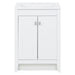 Lonsdale 24 inch white half-bath vanity with two doors and white sink top