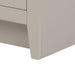 Toekick closeup on Lonsdale 24 inch white half-bath vanity with two doors and white sink top