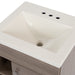 4" centerset predrilled cream-colored cultured marble sink top with integrated rectangular sink on 