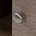 Satin Nickel door knob on Hurley 18" wide bathroom vanity