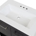 4" centerset predrilled white cultured marble sink top with integrated rectangular sink on Spring Mill Cabinets Lir vanity