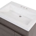 4" centerset predrilled white cultured marble sink top with integrated rectangular sink on Spring Mill Cabinets Muriel vanity
