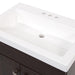 4" centerset predrilled white cultured marble sink top with integrated rectangular sink on Wharton vanity
