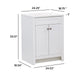Wyre Shaker-style vanity dimensions: 24.25" W x 18.75" D x 33.13" H