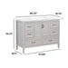 Measurements of Destan 48 in. bathroom vanity with 4 drawers, cabinet, polished chrome hardware, white sink top: 48.25 in W x 18.75 in D x 35.41 in H