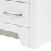 Toekick on Salil 48 inch 2-door, 4-drawer white bathroom vanity with white sink top