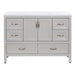 Destan 48 in. bathroom vanity with 4 drawers, cabinet, polished chrome hardware, white sink top 