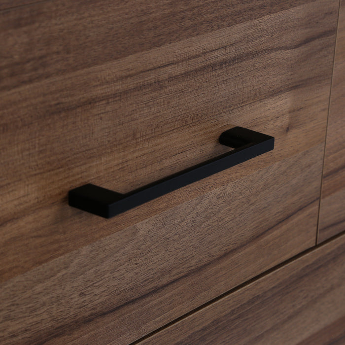 Matte black drawer handle on Rialta 30.5" wide bathroom vanity