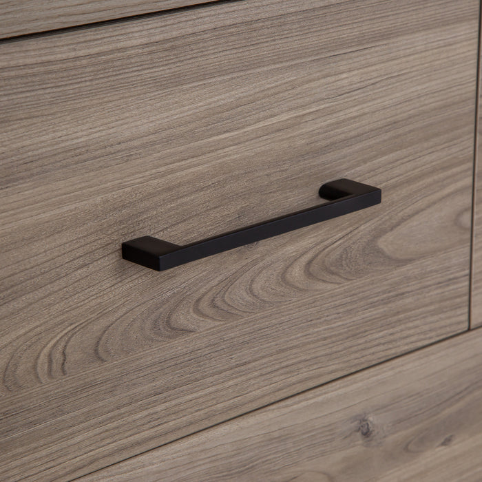 Matte black drawer handle on Rialta 30.5" wide bathroom vanity